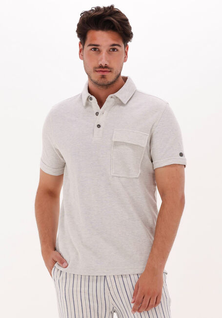 Beige CAST IRON Polo-Shirt SHORT SLEEVE POLO REGULAR COTTON TWILL - large
