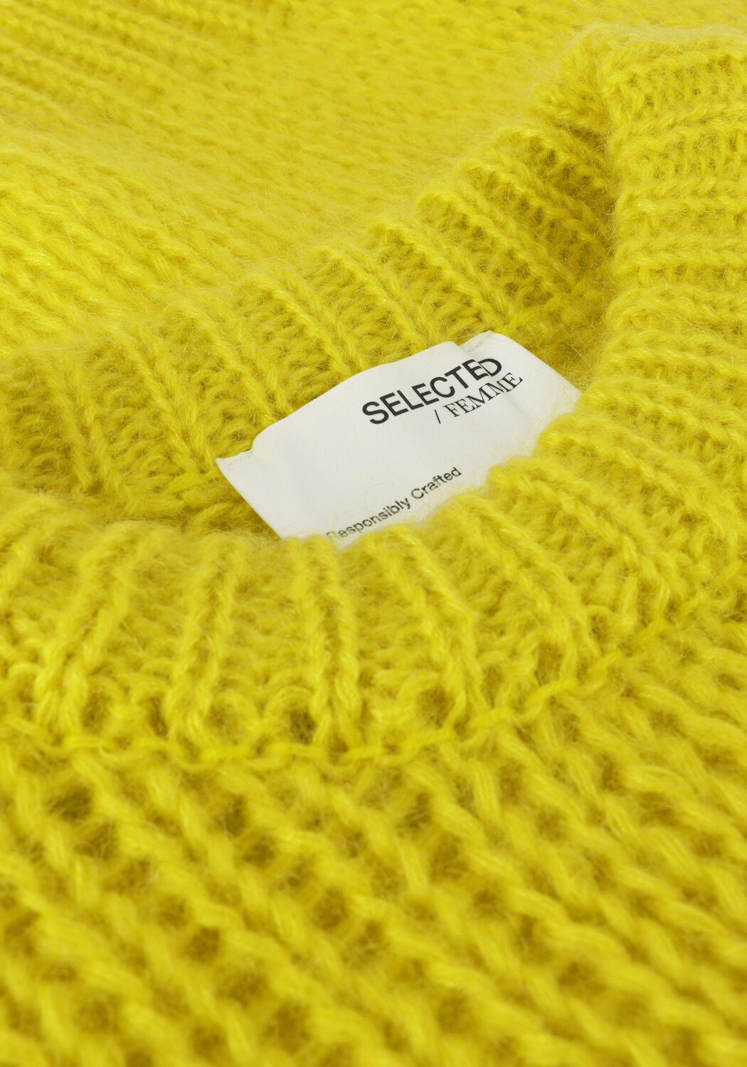 Gelbe SELECTED WOMEN Pullover SUANNE LS KNIT O-NECK B - large