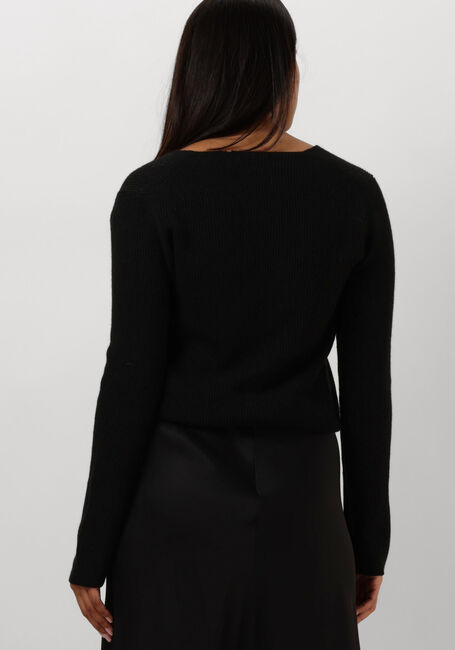 Schwarze RESORT FINEST Pullover V-NECK RIB KNIT - large