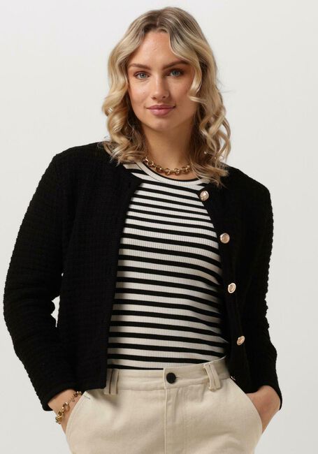 Schwarze NEO NOIR Strickjacke LIMONE KNIT JACKET - large