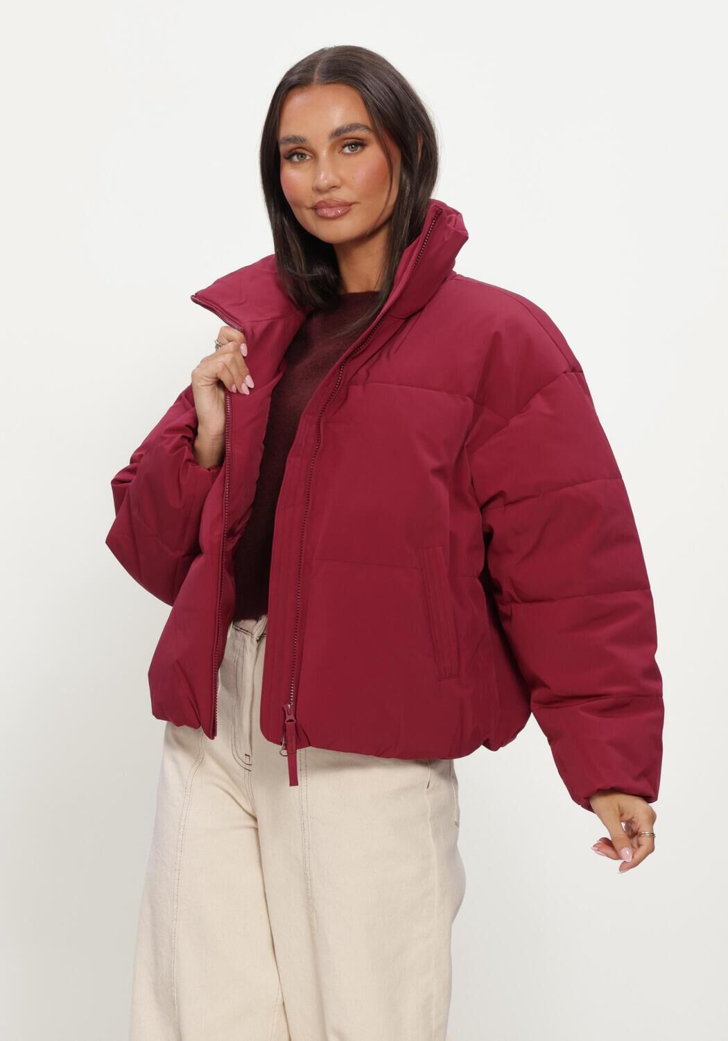 Bordeaux MSCH COPENHAGEN Wattierte Jack MSCHREFRON JACKET - large