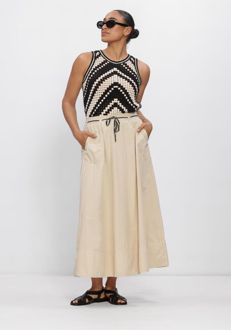 Khaki SUMMUM R&ouml;cke SKIRT BREEZY COTTON CANVAS - large