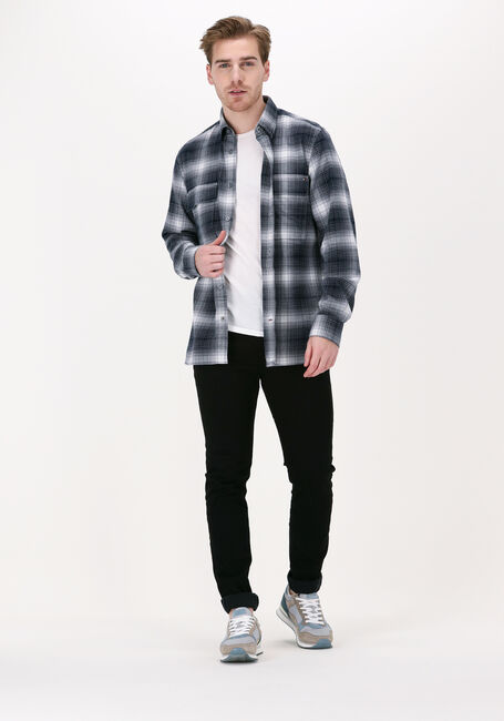 Schwarze TOMMY HILFIGER Casual-Oberhemd SLUB SHADOW CHECK RF SHIRT - large