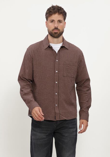 Braune RESTER&Ouml;DS Casual-Oberhemd RTKAI CHECKED SHIRT - large