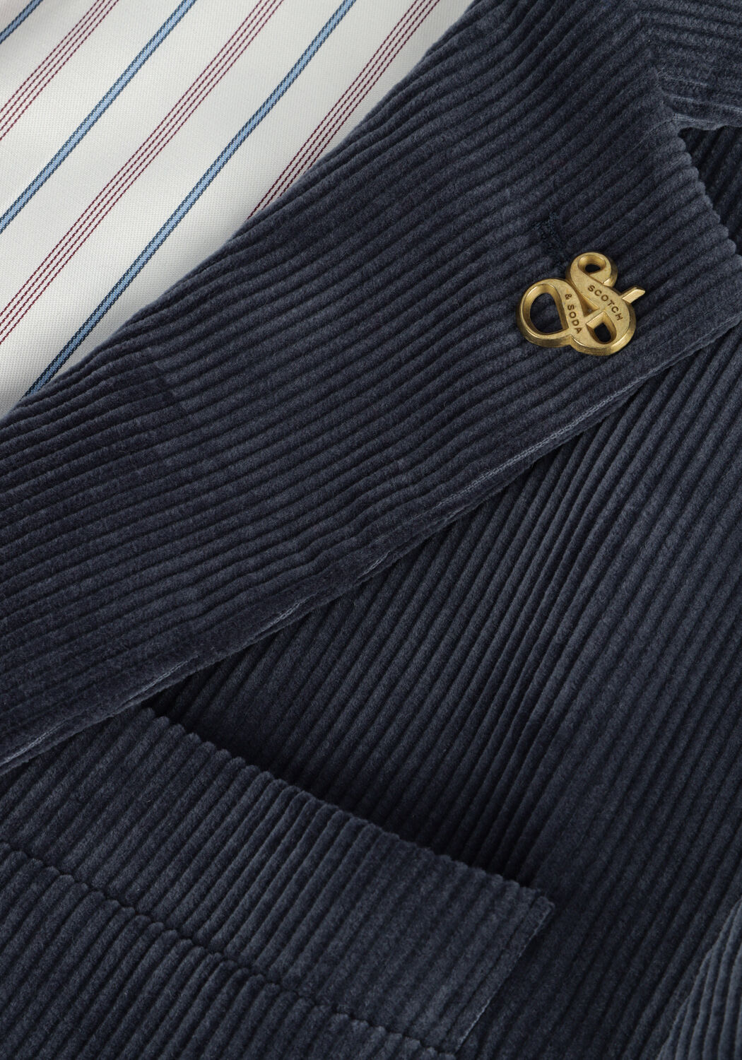Blaue SCOTCH & SODA Sakkos CORDUROY SINGLE-BREASTED BLAZER - large