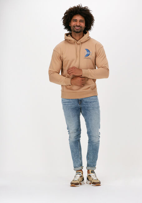 Beige SCOTCH & SODA Sweatshirt 164108 - UNISEX - HOODY WITH " - large