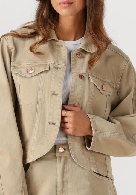 Beige Y.A.S. Jeansjacke YASLUA LS DENIM JACKET - large