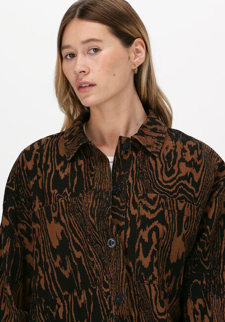 Braune MODSTRÖM Blusen MATEO PRINT SHIRT - large