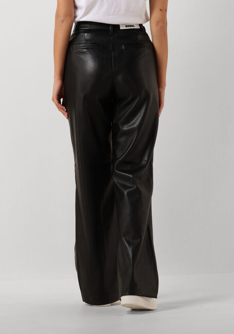 Schwarze COLOURFUL REBEL Weite Hose RUS VEGAN LEATHER PANTS - large