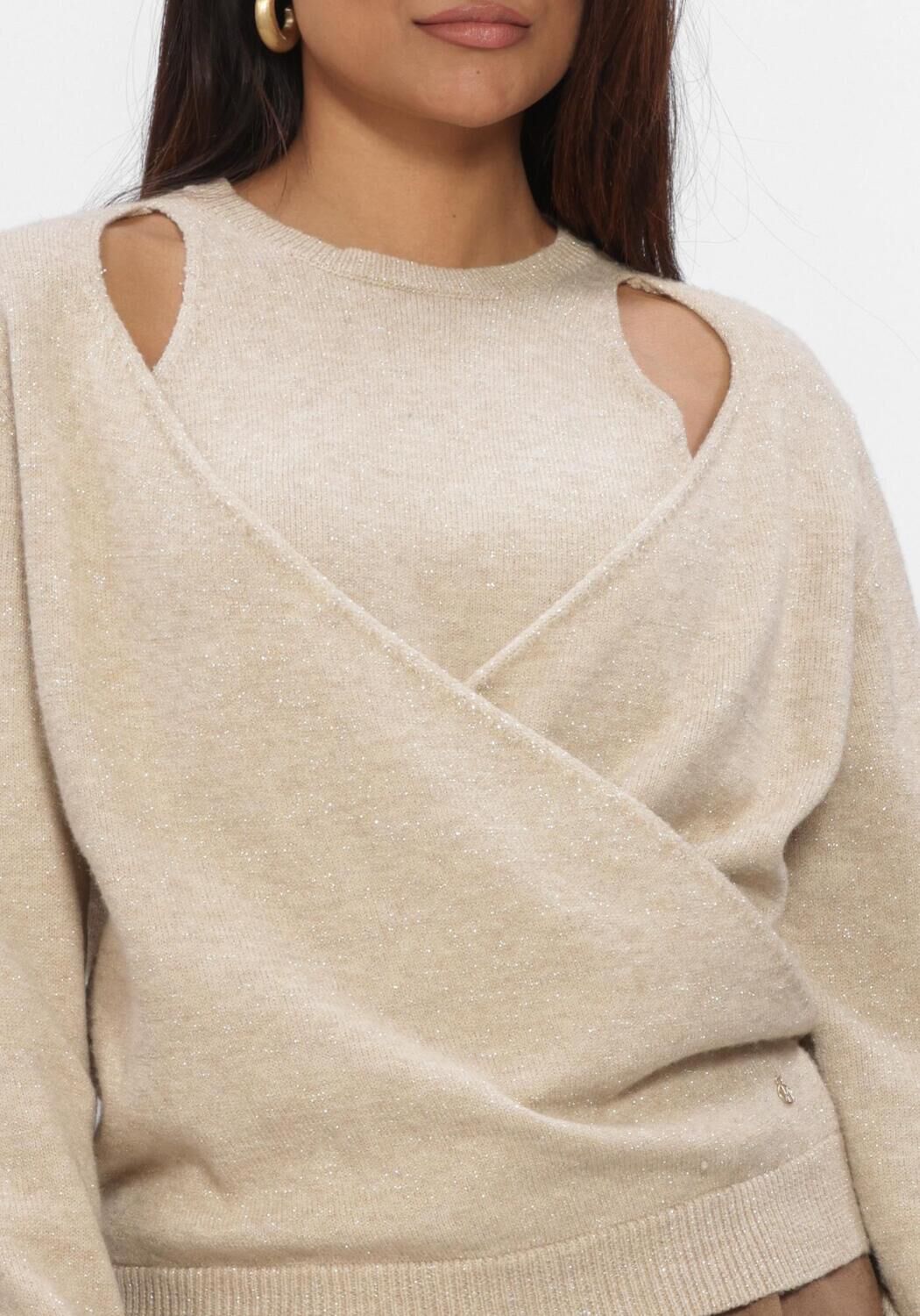 Beige NUKUS Pullover MEREL PULLOVER LUREX - large