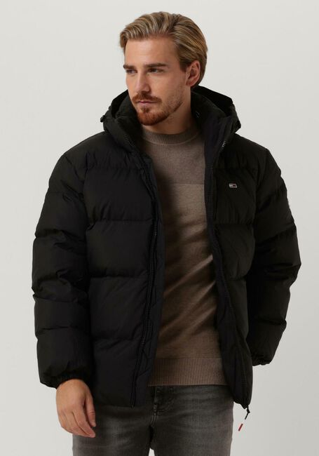 Schwarze TOMMY JEANS Wattierte Jack TJM ESSENTIAL DOWN JACKET - large
