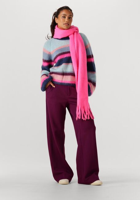Mehrfarbige/Bunte POM AMSTERDAM Pullover PULLOVER - BRUSHED STRIPES BLUE - large