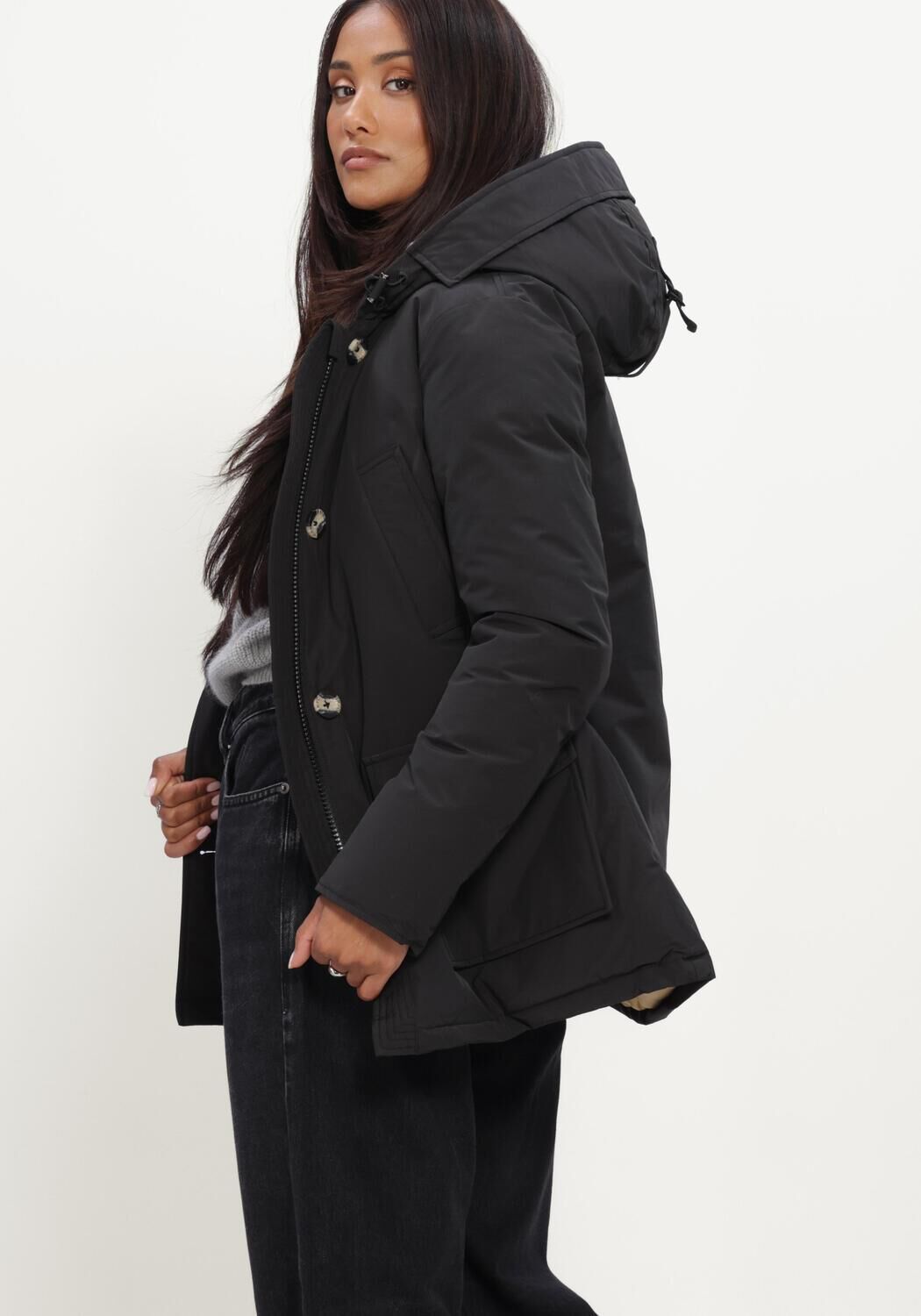 Schwarze AIRFORCE Wattierte Jack 4 POCKET PARKA - large