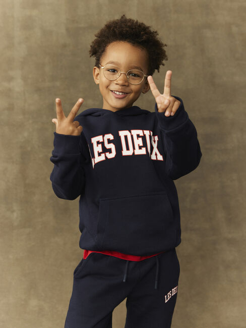 Dunkelblau LES DEUX Pullover AIDAN HOODIE KIDS - large