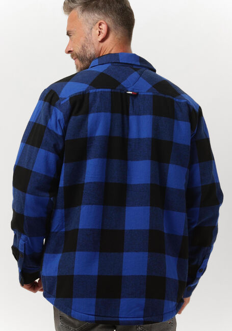Blaue TOMMY JEANS Overshirt TJM SHERPA FLANNEL OVERSHIRT - large