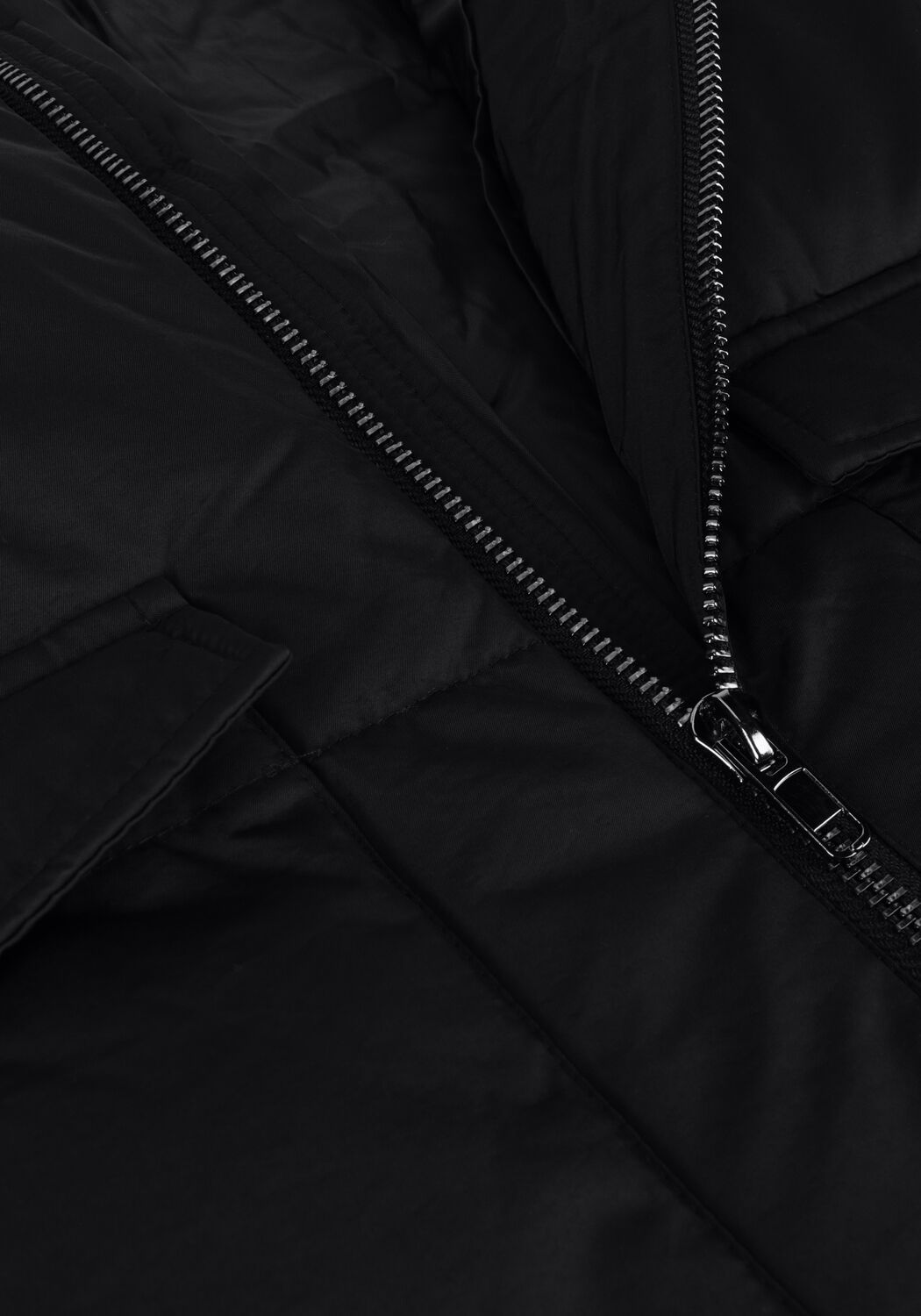 Schwarze OBJECT Wattierte Jack OBJZHANNA L/S LONG JACKET NOOS - large