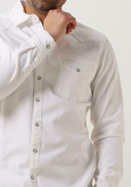 Weiße PUREWHITE Overshirt DENIM SHIRT WITH PRESSBUTTONS AND POCKETS ON CHEST - large