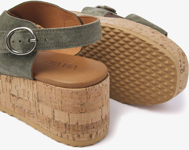 Gr&uuml;ne VIA VAI Sandaletten mit Absatz SISSEL RAISE - large