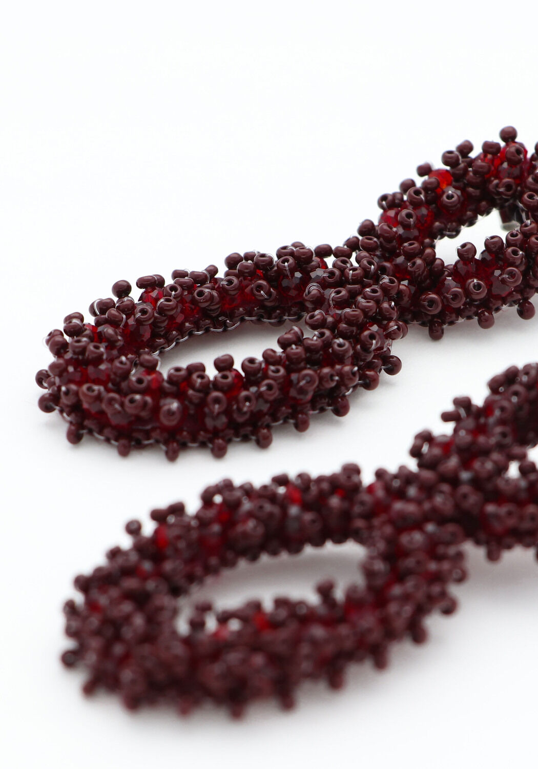 Bordeaux PAULIE POCKET Ohrringe DOUBLE OVAL LIZZY EARRINGS - large