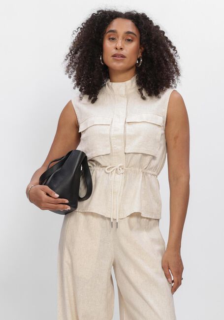 Beige OBJECT Jacken OBJKADIE LO WAISTCOAT 145 - large