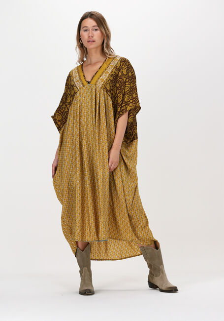 Gelbe SISSEL EDELBO Maxikleid MADONNA MIX CAFTAN - large