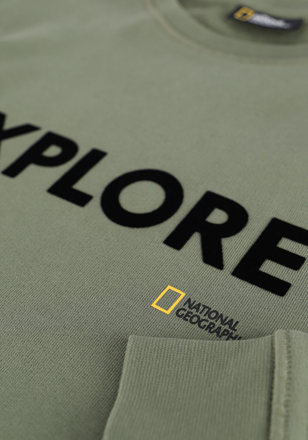 Olive NATIONAL GEOGRAPHIC Sweatshirt CREW NECK - large