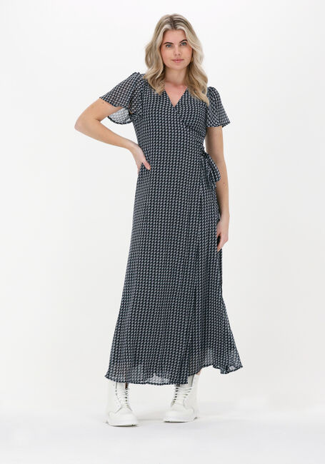 Schwarze COLOURFUL REBEL Maxikleid AVA GEOMETRIC MAXI WRAP DRESS - large
