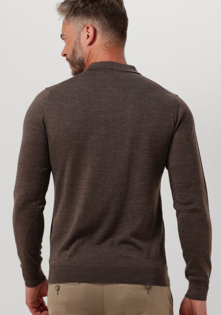 Taupe PROFUOMO Polo-Shirt POLO LONGSLEEVE - large