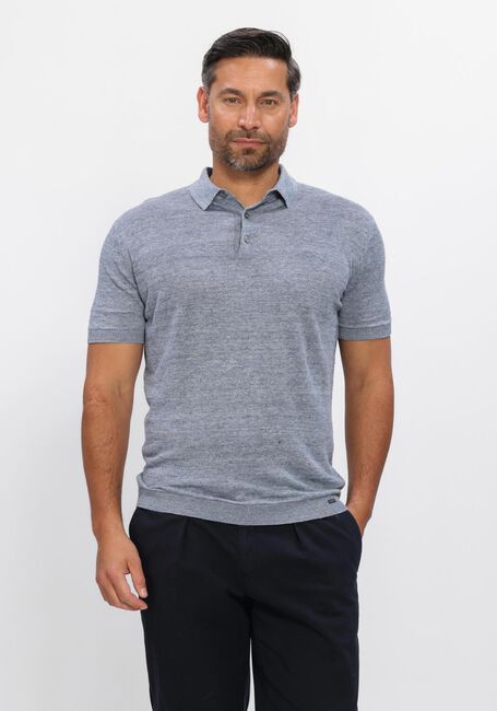 Blaue GENTILUOMO Polo-Shirt POLO 3 BUTTINS - large