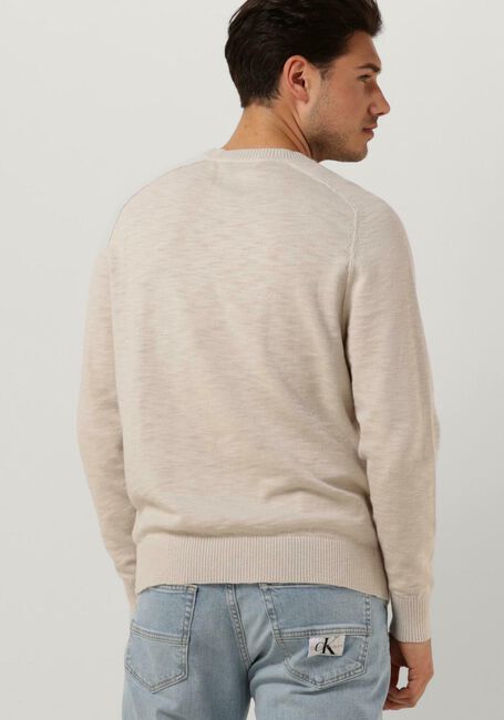 Beige CALVIN KLEIN Pullover SLUB TEXTURE SWEATER - large
