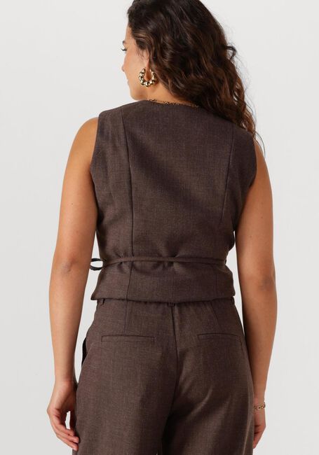 Braune NEO NOIR Gilet SAMARA MELANGE WAISTCOAT - large