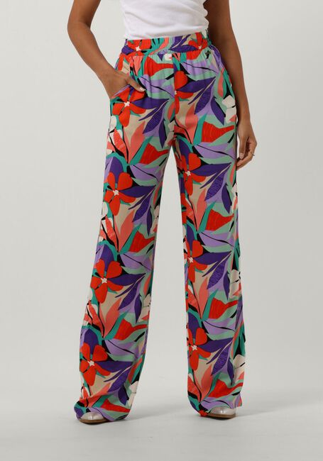 Mehrfarbige/Bunte COLOURFUL REBEL Weite Hose MELODY BIG FLOWER STRAIGHT PANTS - large