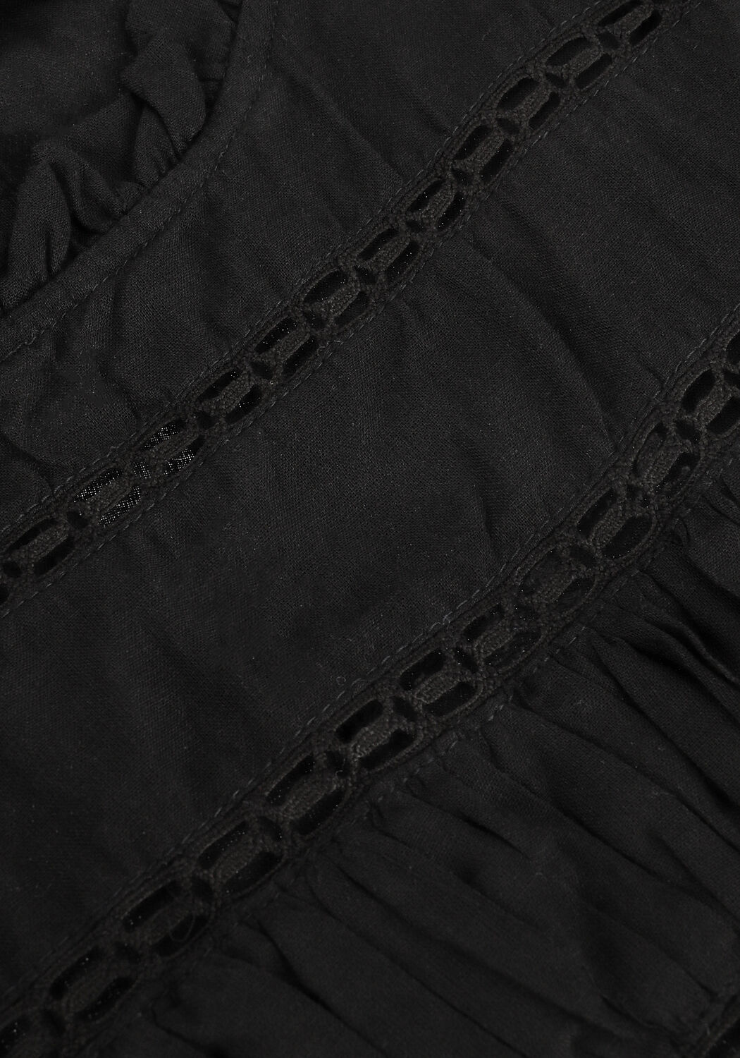 Schwarze NEO NOIR Top GRETA S VOILE TOP - large