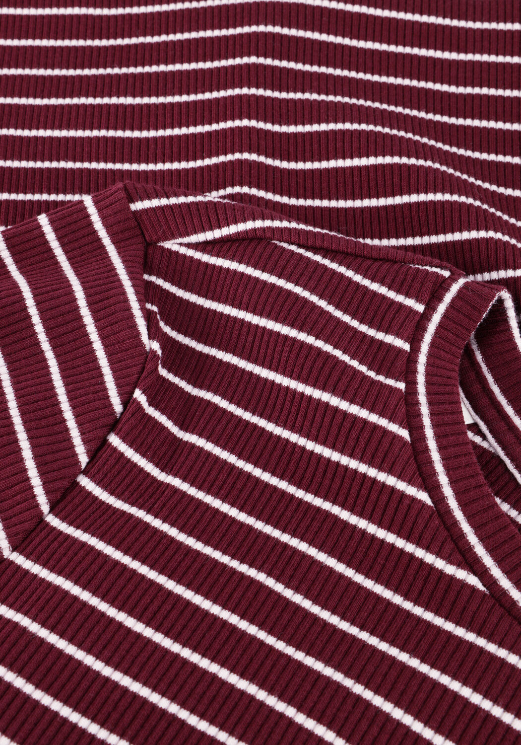 Bordeaux SELECTED WOMEN Tops & T-shirts SLFANNA LS CREW NECK TEE STR - large