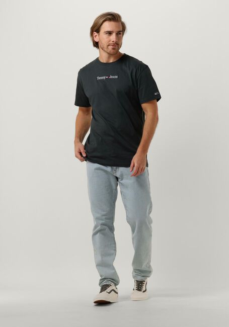 Graue TOMMY JEANS T-shirt TJM CLASSIC LINEAR LOGO TEE - large
