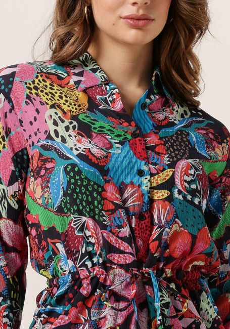 Mehrfarbige/Bunte ALIX THE LABEL Minikleid LADIES WOVEN WILD PRINT CRINKLE DRESS - large