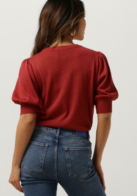 Rote MINUS T-shirt LIVA PUFF SLEEVE METALLIC KNIT PULLOVER - large