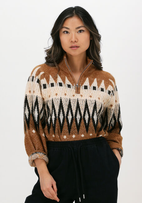 Braune OBJECT Pullover ISA L/S KNIT PULLOVER - large