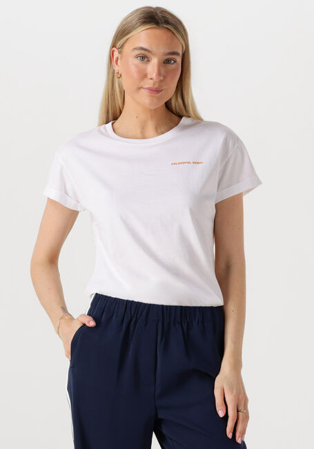 Weiße COLOURFUL REBEL T-shirt SUMMER SHELL BOXY TEE - large