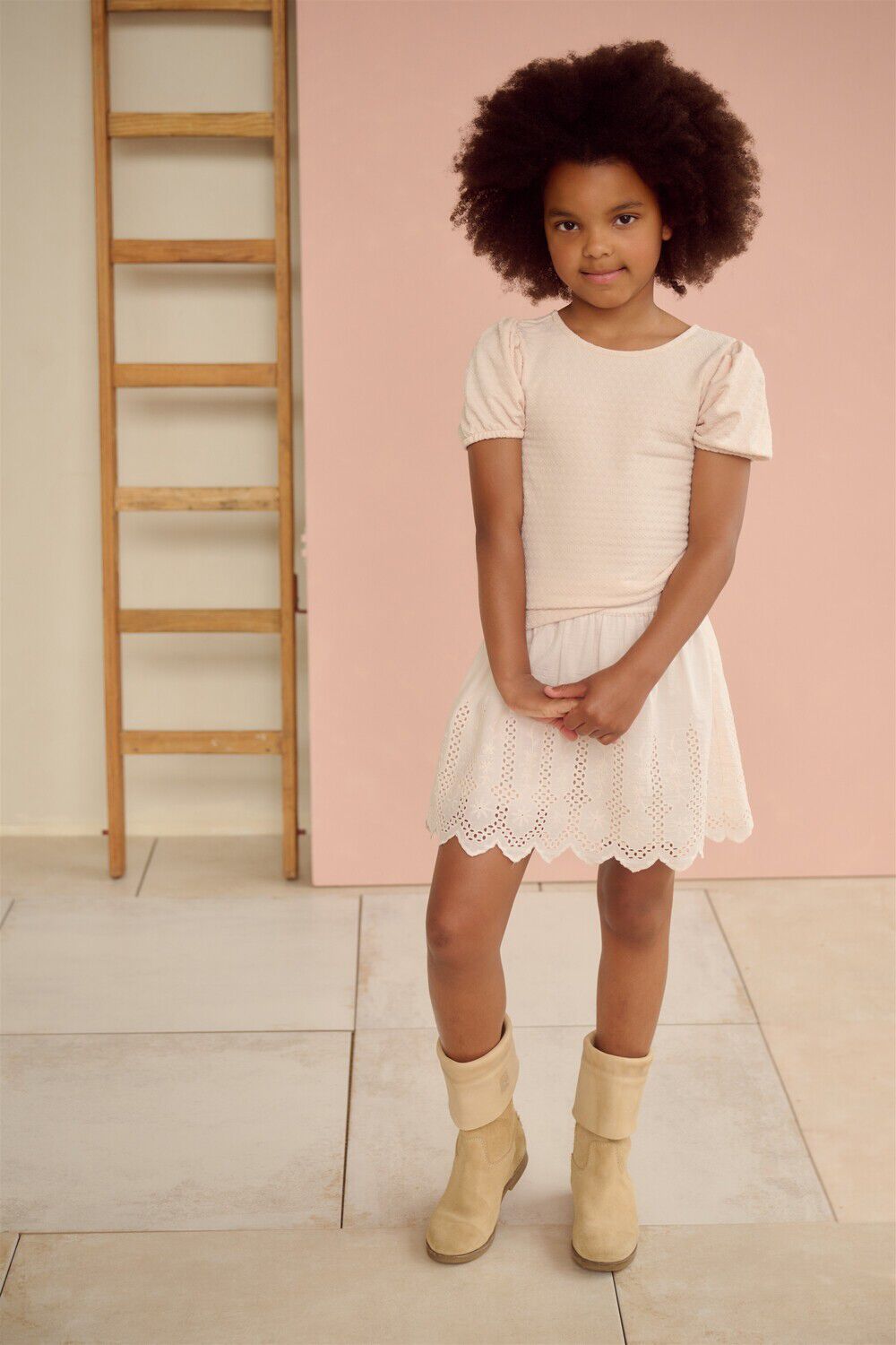 Hell-Pink NONO Minirock NOVA SKIRT WITH EMBROIDERED BORDER - large