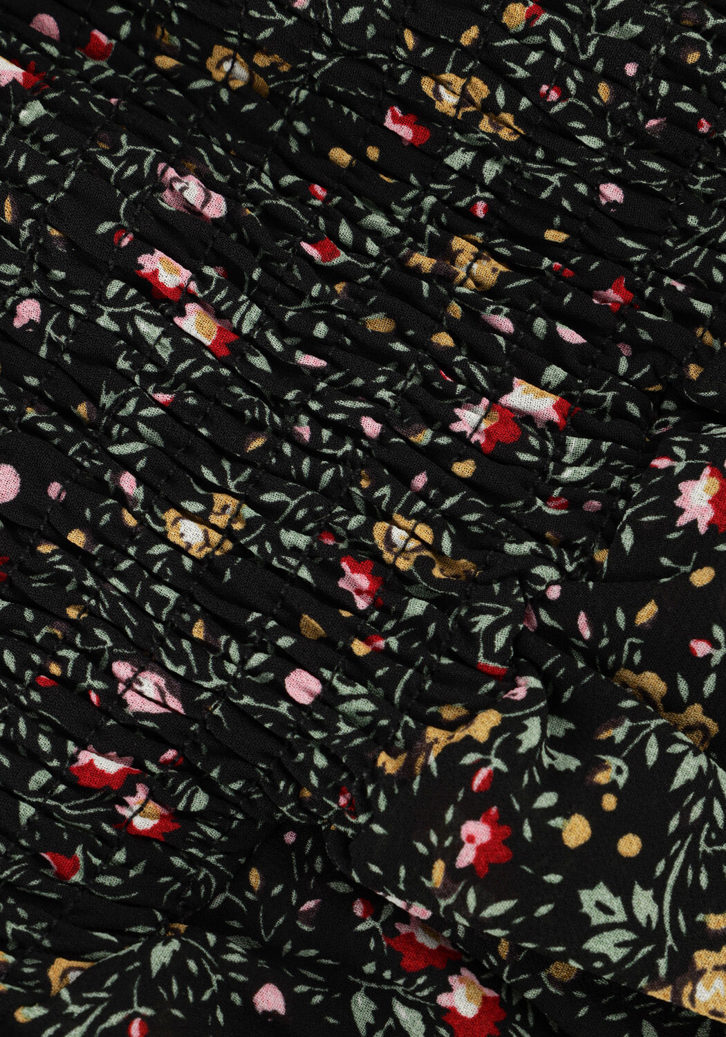 Dunkelgr&uuml;n COLOURFUL REBEL Minirock NOELA MINI FLOWER MINI LAYER SKIRT - large