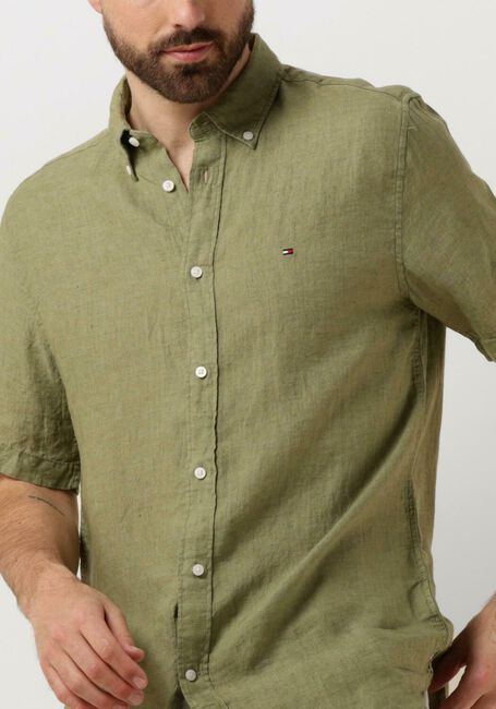 Olive TOMMY HILFIGER Casual-Oberhemd PIGMENT DYED LINEN RF SHIRT S/S - large