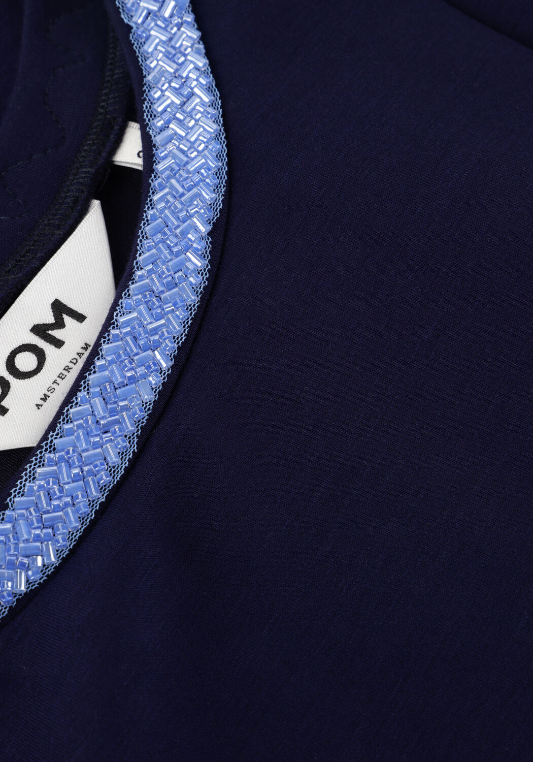 Blaue POM AMSTERDAM Kleider DRESS MACY NIGHT BLUE - large