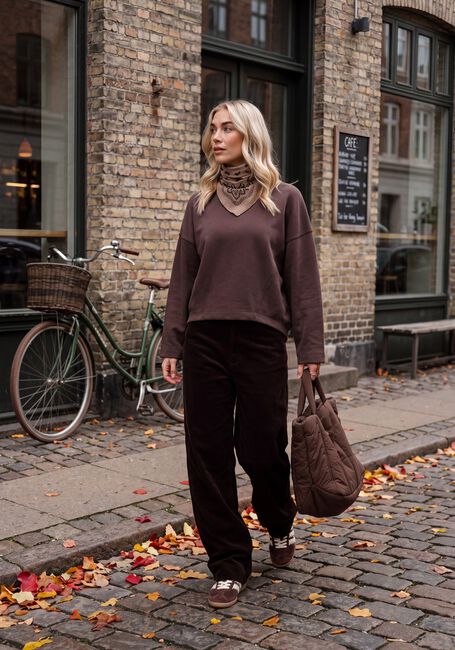 Braune MSCH COPENHAGEN Sweatshirt MSCHMARLETTA SWEATSHIRT - large