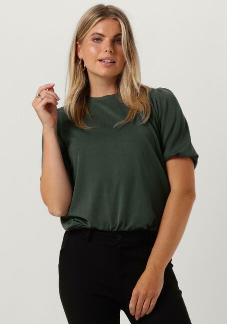Grüne MINUS T-shirt DARSY PUFF SLEEVE T-SHIRT - large