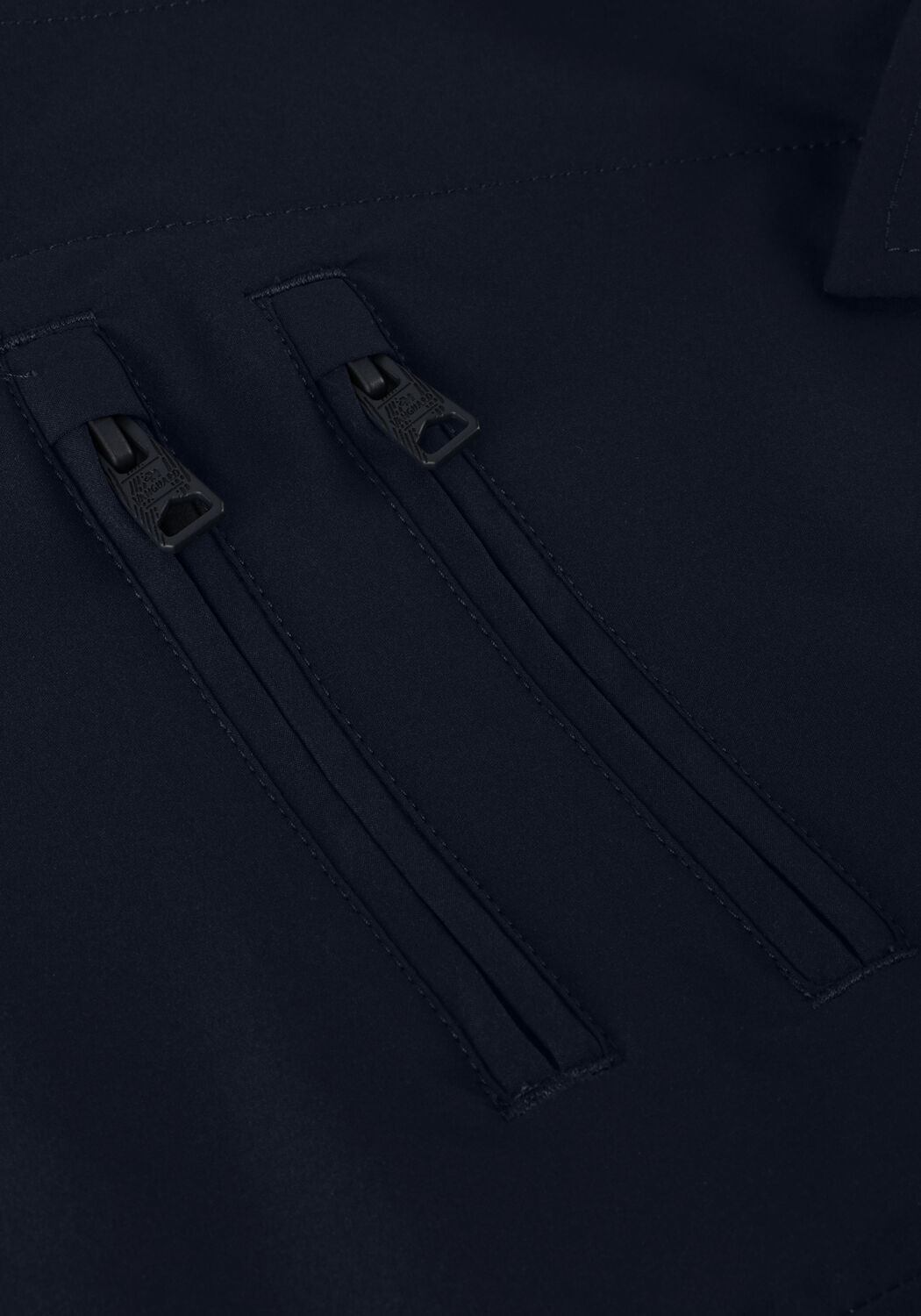 Blaue VANGUARD M&auml;ntel LONG JACKET POLY SOFT TOUCH V-COAT - large