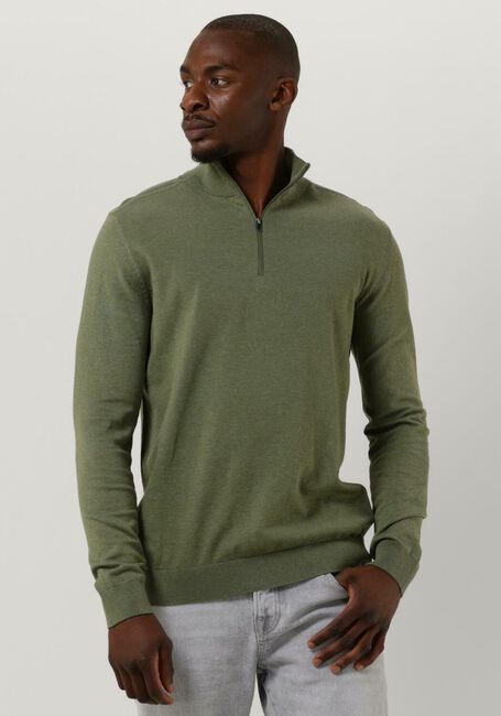 Grüne SELECTED HOMME Pullover SLHBERG HALF ZIP CARDIGAN B - large