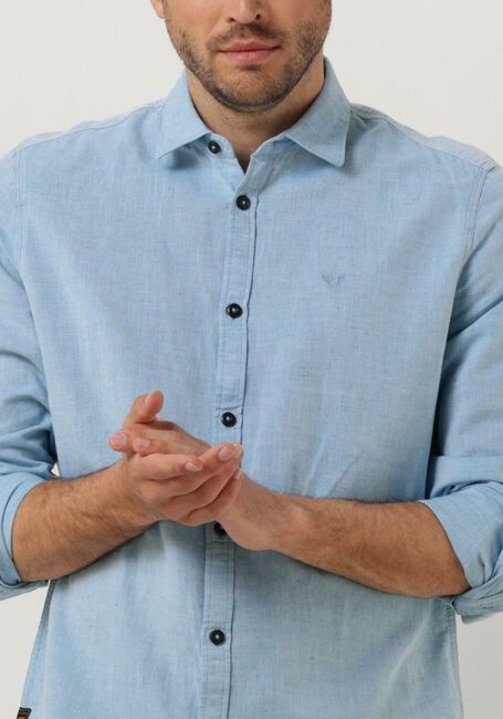 Hellblau PME LEGEND Casual-Oberhemd LONG SLEEVE SHIRT CTN/LINEN 2 TONE - large
