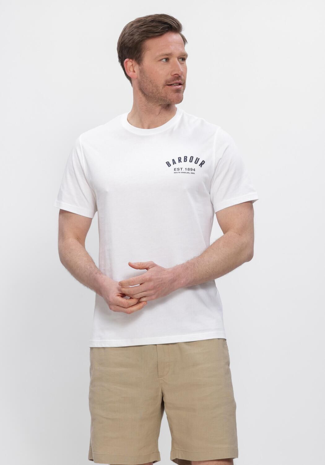 Wei&szlig;e BARBOUR T-shirt PREPPY T-SHIRT - large