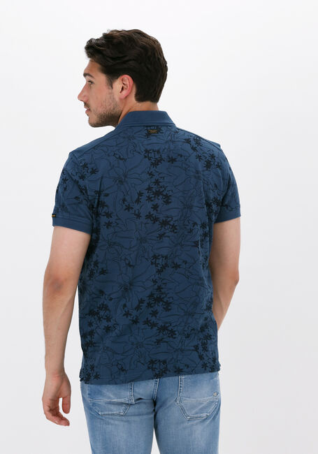 Dunkelblau PME LEGEND Polo-Shirt SHORT SLEEVE POLO LIGHT PIQUE SUSTAINABLE AOP - large